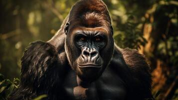 AI generated gorilla high quality image photo