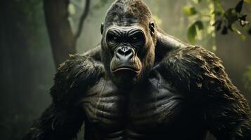 AI generated gorilla high quality image photo