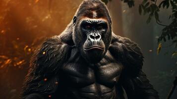 AI generated gorilla high quality image photo