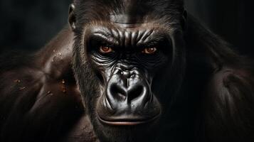 AI generated gorilla high quality image photo