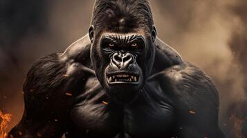 AI generated gorilla high quality image photo