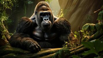 AI generated gorilla high quality image photo