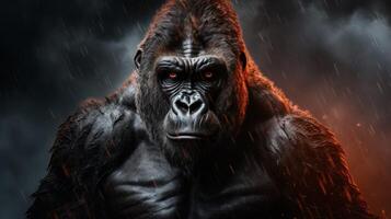 AI generated gorilla high quality image photo