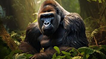 AI generated gorilla high quality image photo