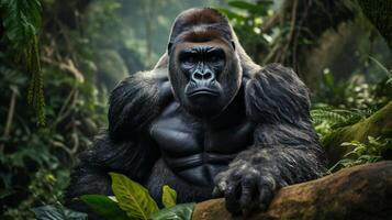 AI generated gorilla high quality image photo