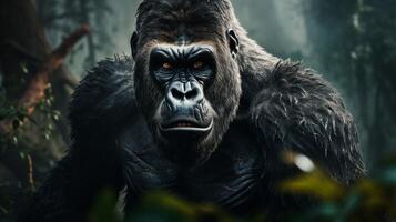 AI generated gorilla high quality image photo