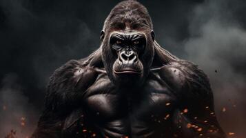 AI generated gorilla high quality image photo