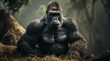 AI generated gorilla high quality image photo