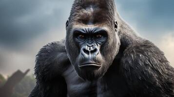 AI generated gorilla high quality image photo