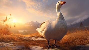 AI generated goose high quality image photo