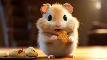 AI generated hamster high quality image photo