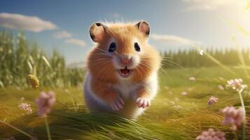 AI generated hamster high quality image photo