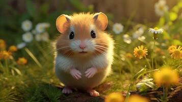 AI generated hamster high quality image photo