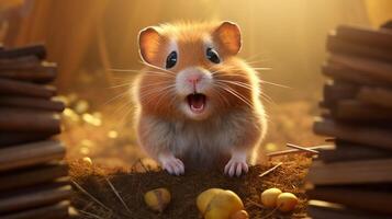 AI generated hamster high quality image photo