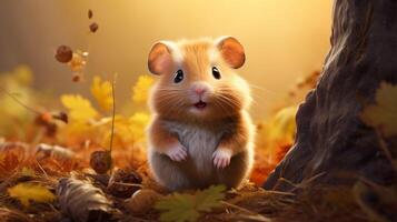 AI generated hamster high quality image photo