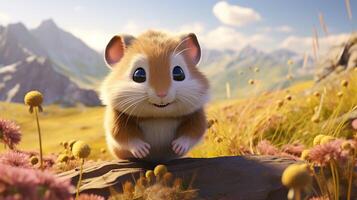AI generated hamster high quality image photo