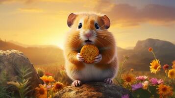 AI generated hamster high quality image photo