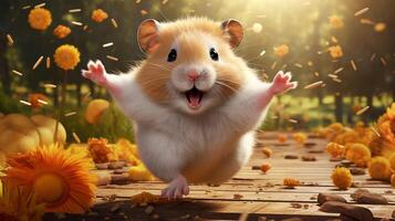 AI generated hamster high quality image photo