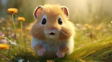 AI generated hamster high quality image photo