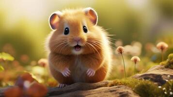 AI generated hamster high quality image photo