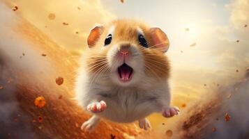 AI generated hamster high quality image photo