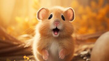 AI generated hamster high quality image photo