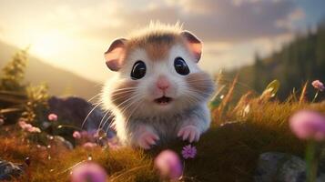 AI generated hamster high quality image photo