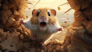 AI generated hamster high quality image photo