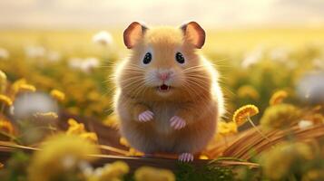 AI generated hamster high quality image photo