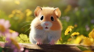 AI generated hamster high quality image photo