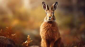 AI generated hare high quality image photo