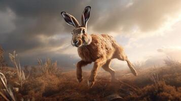 AI generated hare high quality image photo