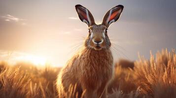 AI generated hare high quality image photo