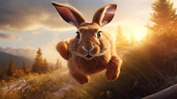 AI generated hare high quality image photo