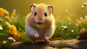 AI generated hamster high quality image photo