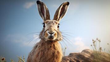 AI generated hare high quality image photo