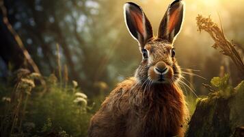 AI generated hare high quality image photo