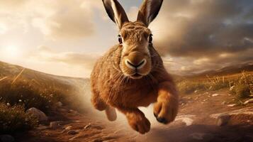 AI generated hare high quality image photo