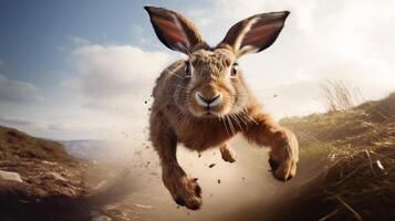 AI generated hare high quality image photo