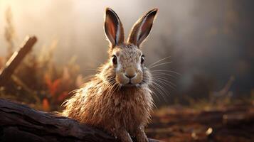 AI generated hare high quality image photo