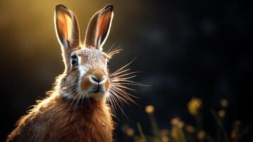 AI generated hare high quality image photo