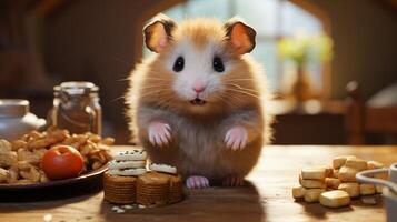 AI generated hamster high quality image photo