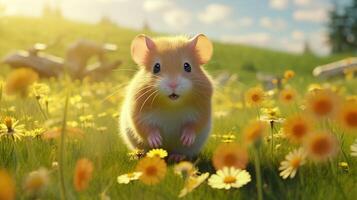 AI generated hamster high quality image photo