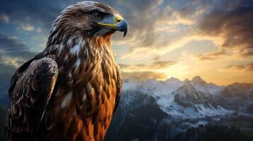 AI generated hawk high quality image photo