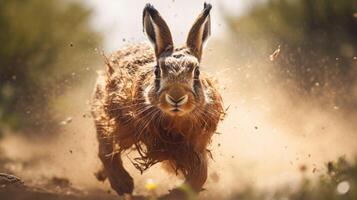 AI generated hare high quality image photo