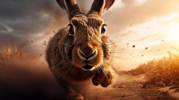 AI generated hare high quality image photo