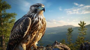 AI generated hawk high quality image photo