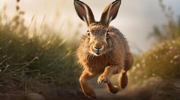 AI generated hare high quality image photo