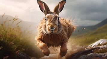 AI generated hare high quality image photo