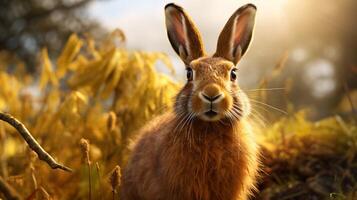 AI generated hare high quality image photo